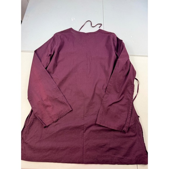 Old Navy Embroidered Long Sleeve Lace Up Tunic Top Women's Plum Purple Xl cotton - Picture 6 of 8